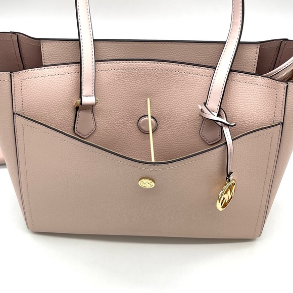 Michael Kors Maisie 3 in 1 Large Pebbled Leather Tote Bag - Picture 3 of 13